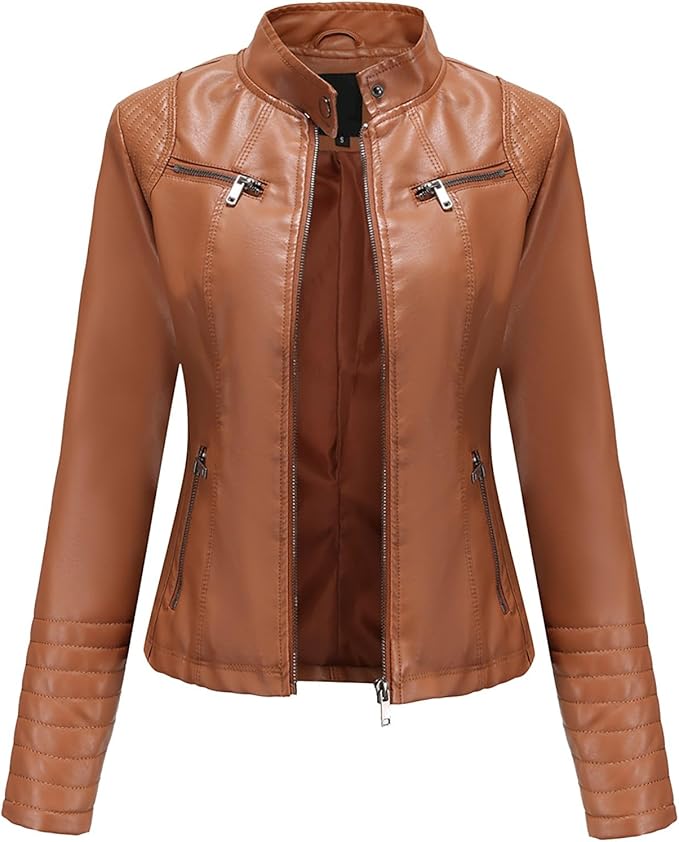 Leren jack bruin boudoir